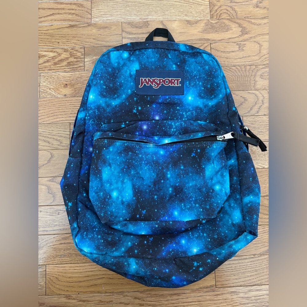 JanSport Cosmic Blue Galaxy Backpack EUC